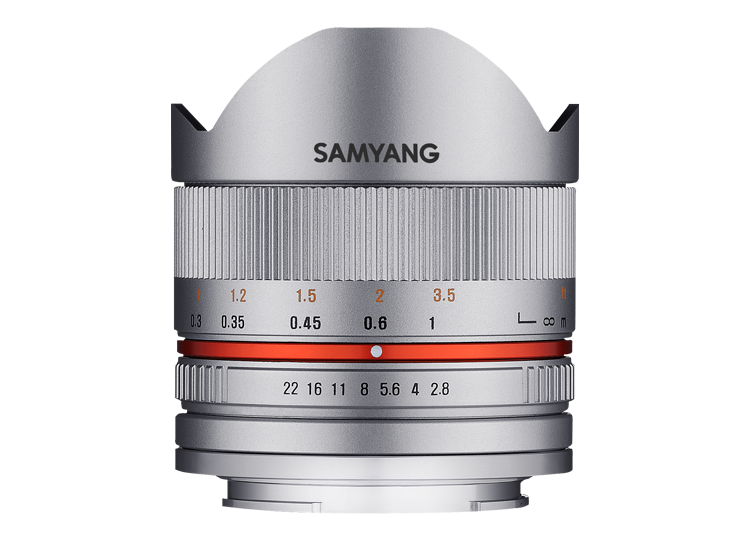 Samyang 8mm Fisheye F2.8 Silver Manual Focus Lens for Sony E 